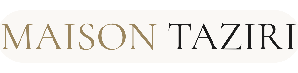 Logo officiel de Maison Taziri, marque de caftans de luxe, djellabas et artisanat d'art maghrébin.